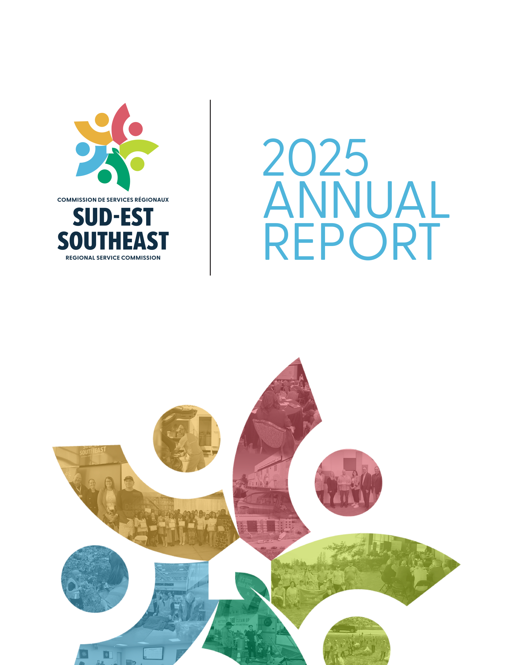 Cover on the annual report. Southeast RSC logo