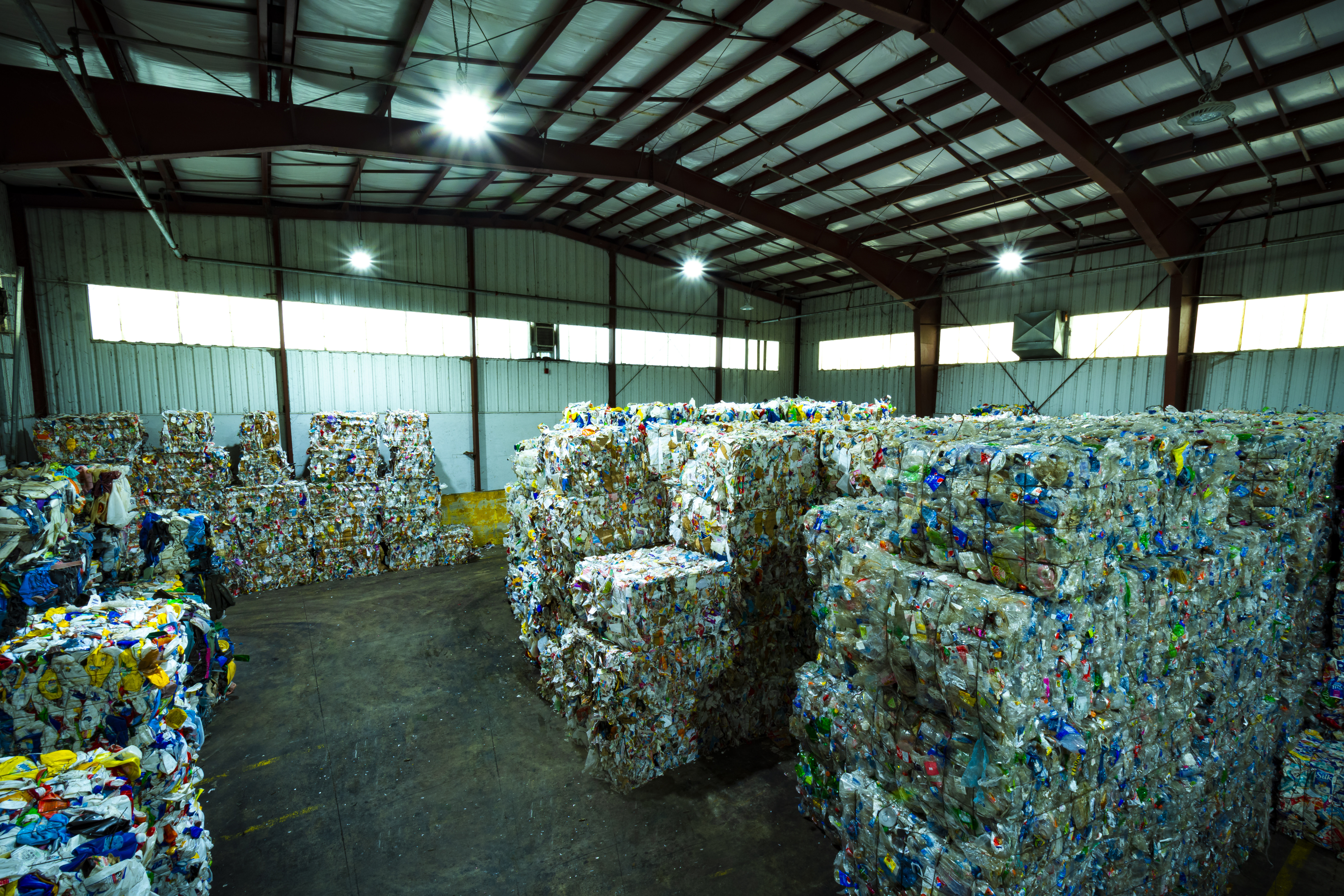 An eagle view of the recycling bales depot